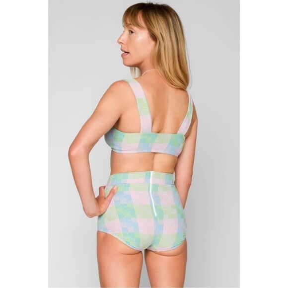 Free People x Seea Georgia Buttoned Bikini Top & Bottom Amos - Picture 7 of 9